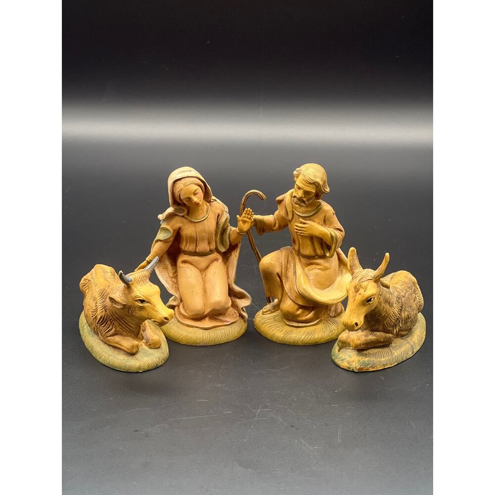 Vintage Fontanini Nativity Set 4 Pieces Detailed Crafted Made in Italy Jesus